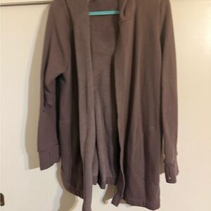 Cozy Brown Open-Front Cardigan